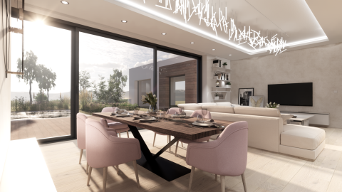 Návrh interiéru rodinného domu - jedáleň